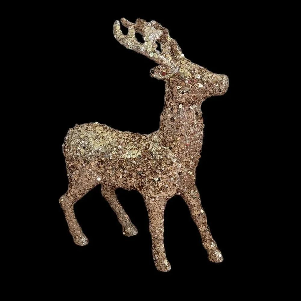 Gold embellished table top reindeer
